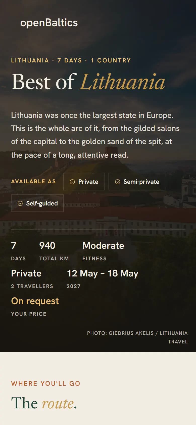 Best of Lithuania — the itinerary on a phone